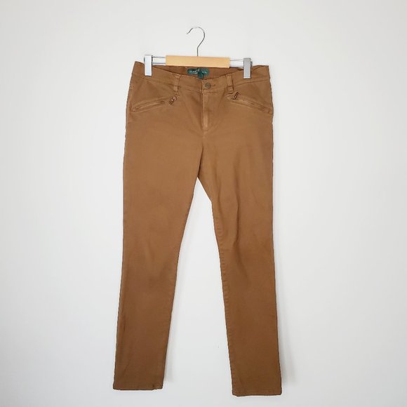 RALPH LAUREN Chocolate Zip Pocket Skinny Jeans - Picture 2 of 10